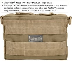 Maxpedition TacTile Pocket Large -Outdoor clothing and equipment 0225k1 detail 45773.1587388999