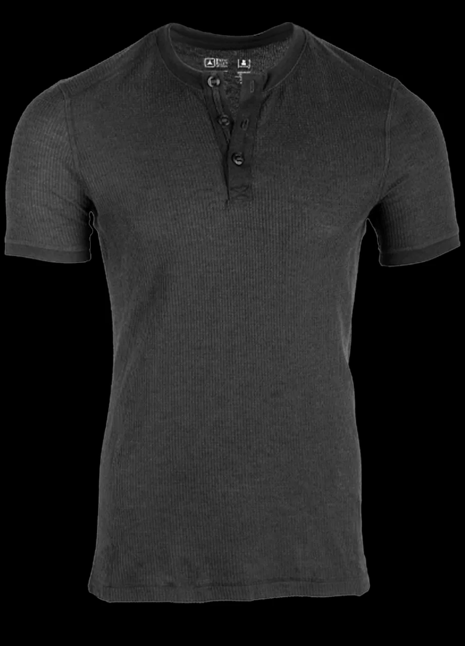 TAD Primer Cotton Henley Short Sleeve Black 3 TAD Primer Cotton Henley Short Sleeve Black