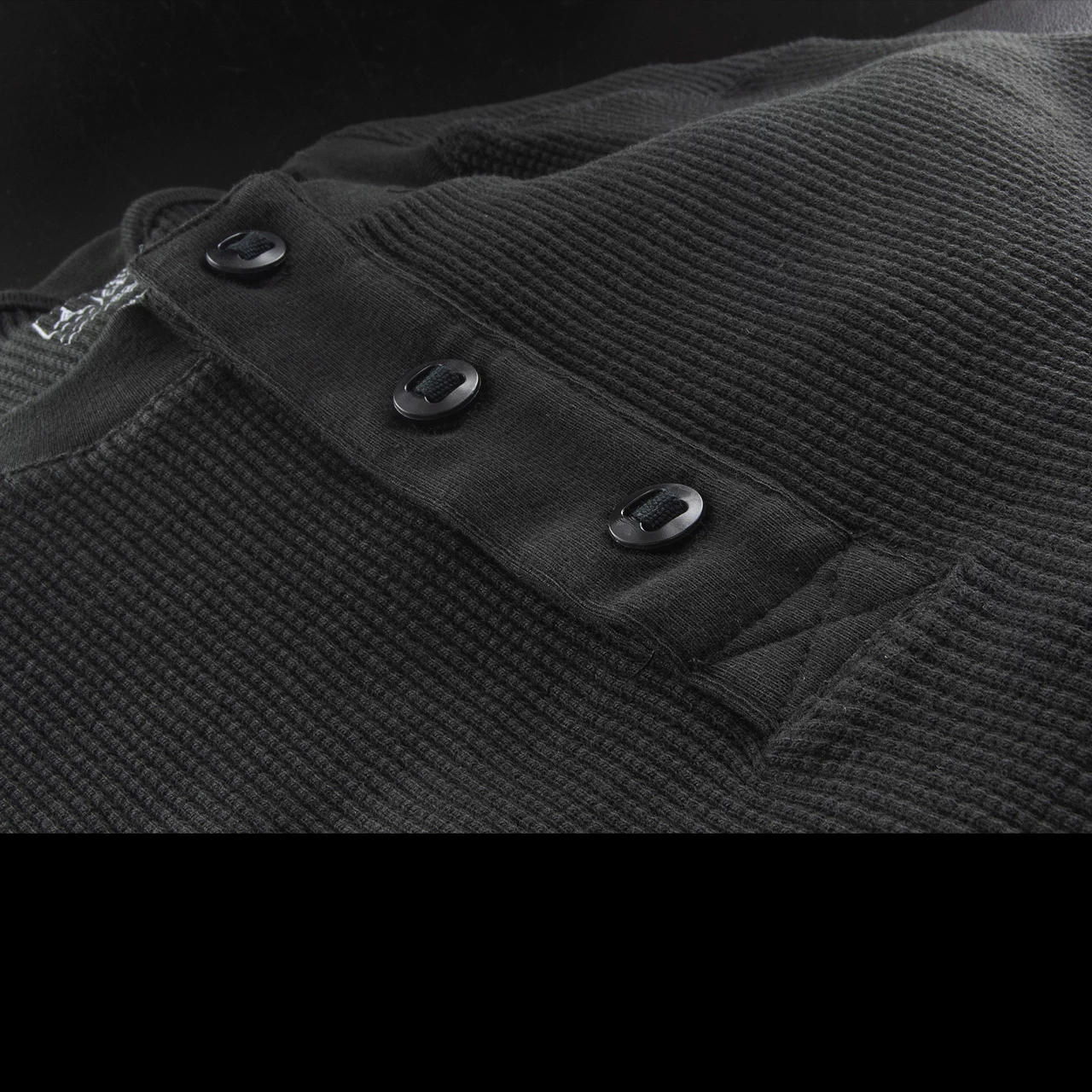 TAD Primer Cotton Henley Short Sleeve Black 4 TAD Primer Cotton Henley Short Sleeve Black - Image 2