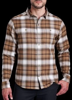 Kuhl Law Flannel Shirt -Outdoor clothing and equipment lawflannelbuckskin2 95483.1678791360