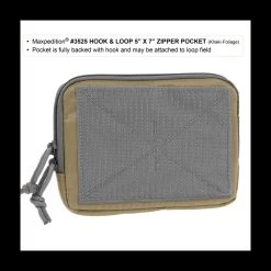 Maxpedition Hook-&-Loop 5 X 7in Zipper Pocket -Outdoor clothing and equipment maxp 3525det3 16178.1587387252
