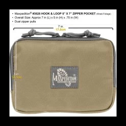 Maxpedition Hook-&-Loop 5 X 7in Zipper Pocket -Outdoor clothing and equipment maxp 3525det4 52262.1588600096