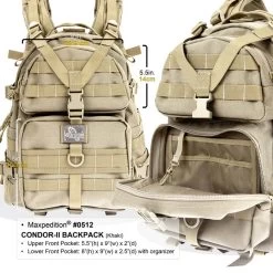 Maxpedition Condor II Backpack -Outdoor clothing and equipment maxp 512 det7 52676.1587385612