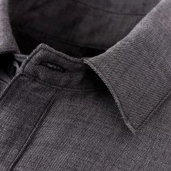 TAD Highland Shirt Heather Charcoal -Outdoor clothing and equipment tad highdet4 69096.1590158064